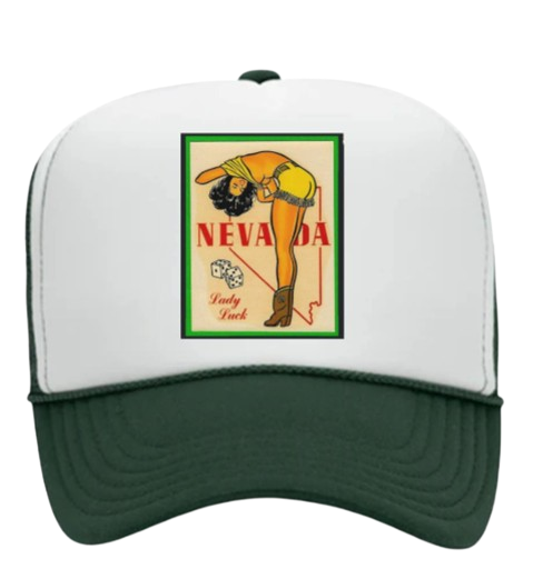 State Of Nevada Pin UP Girl Trucker Hat